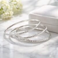 LJCB456 Silver Coloured Bangles