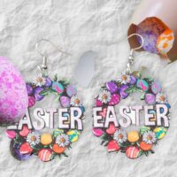 LJEG3 Wreath Easter Earrings