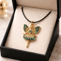 LJCN673 Green Fairy Necklace