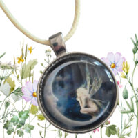 LJCN625 Fairy On The Moon Necklace
