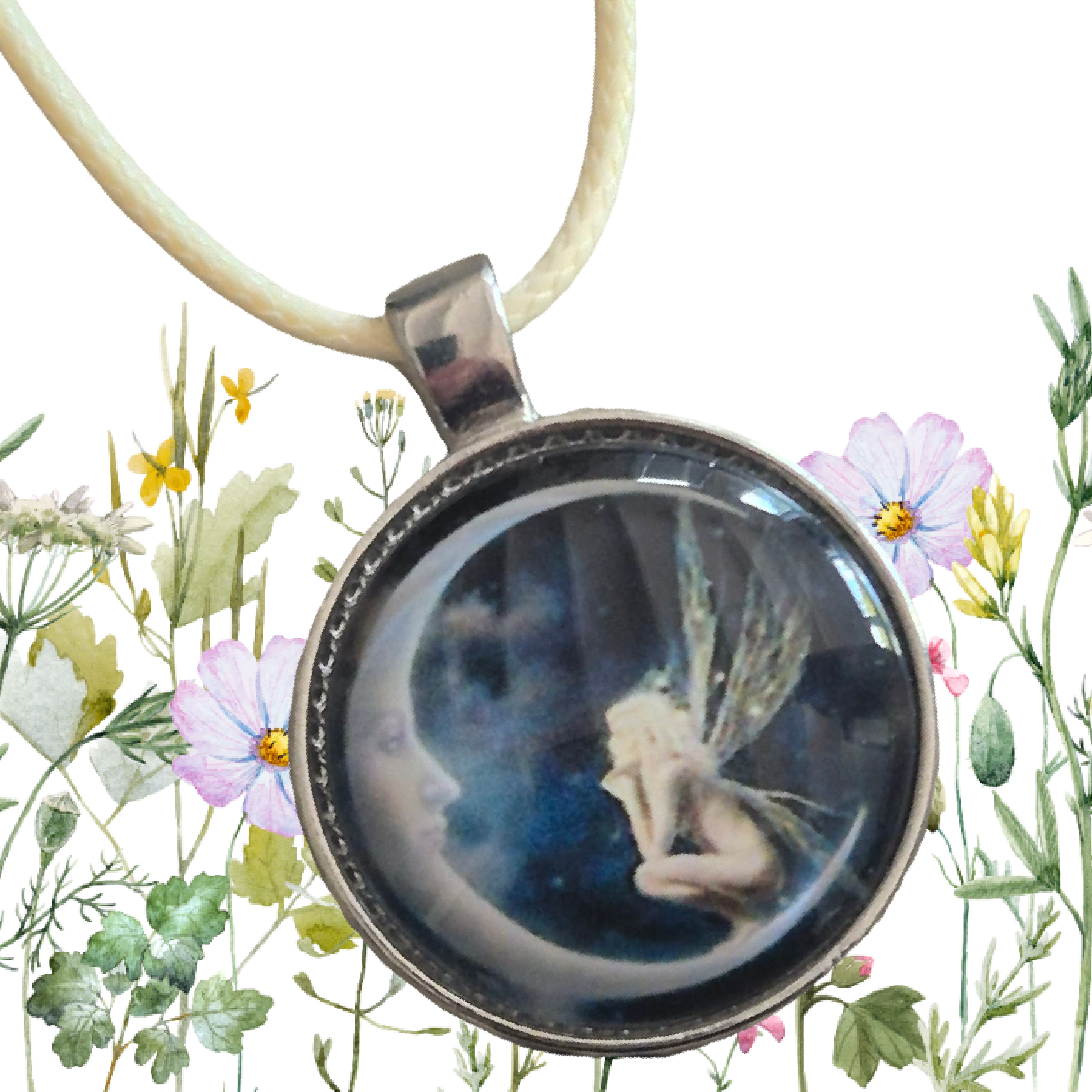 LJCN625 Fairy On The Moon Necklace