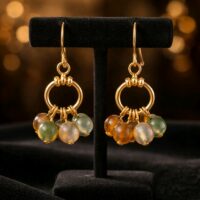 LJGE406 Multiple Agate Drop Earrings