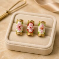 LJF7 Tube Cloisonné Beads