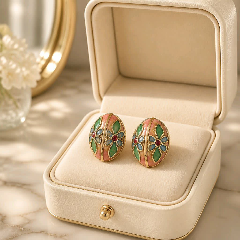 LJB8 Oval Cloisonné Beads.