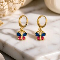 LJGPJ3009 Crystal Butterfly Earrings