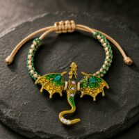 LJCB456 Gold Flying Dragon Bracelet