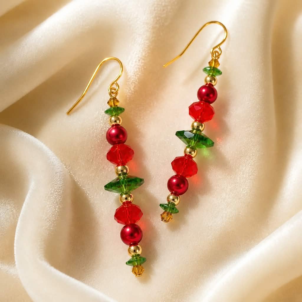 LJCG666 Large Christmas Bon Bon Earrings - Image 2