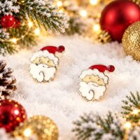 LJCG444 Santa Stud Earrings