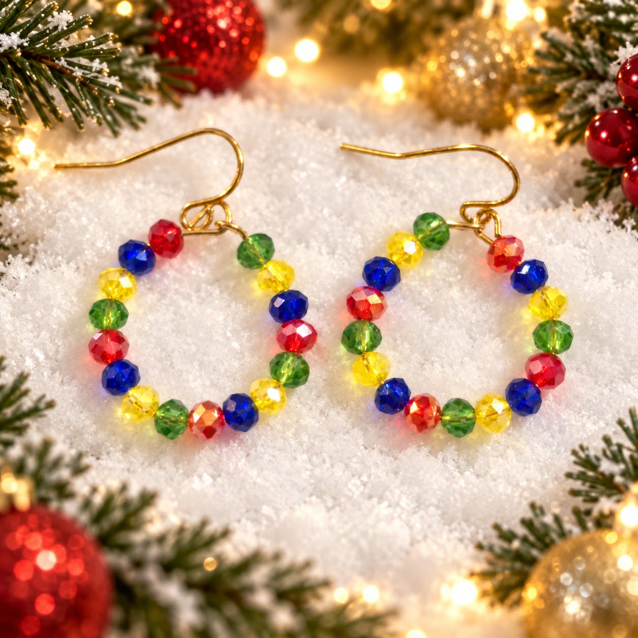 LJCG401 Small Wreath Earrings