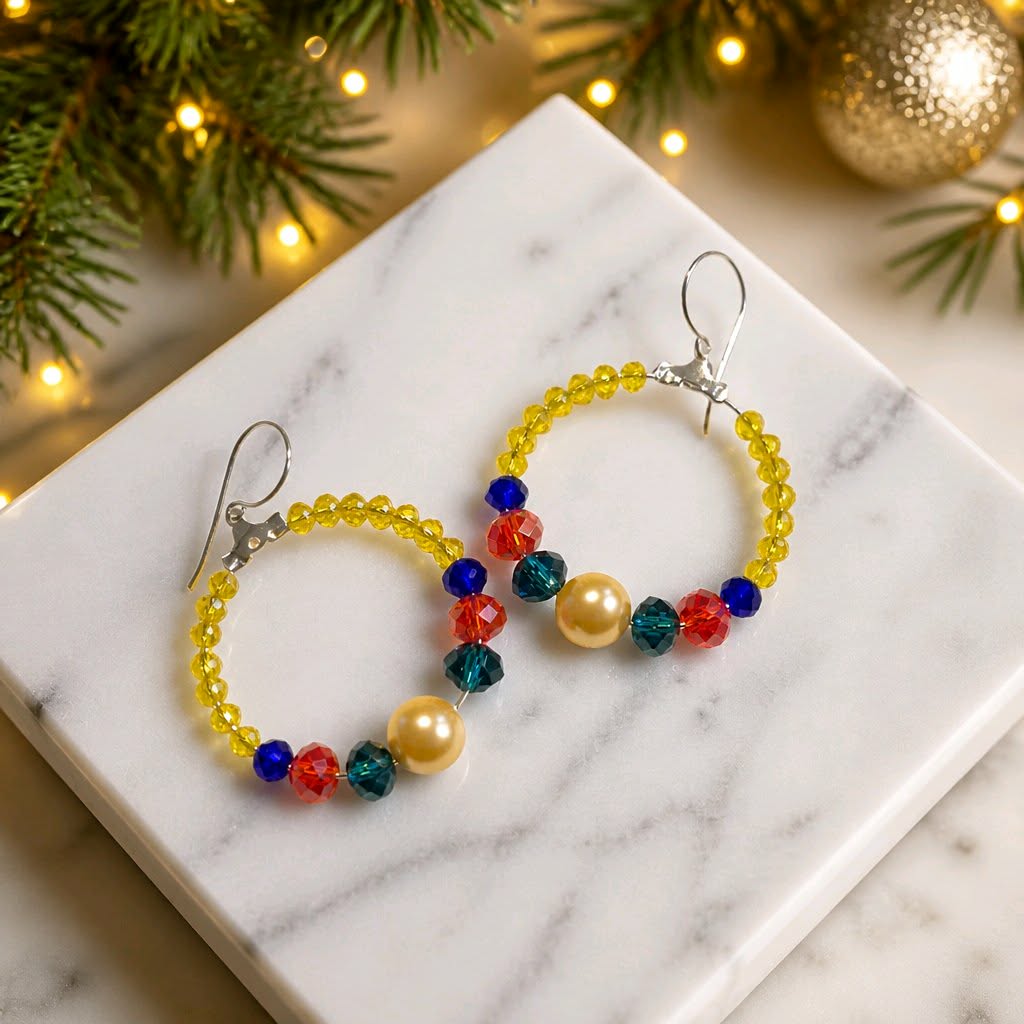 LJCG9 Christmas Hoop Earrings