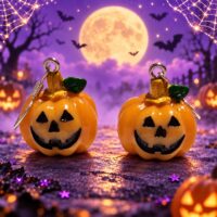 LJHG5 Halloween Pumpkin Earrings.