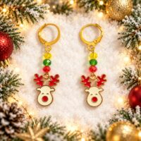 LJCG339 Reindeer Drop Earrings
