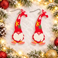 LJCG3112 Christmas Gnome Earrings