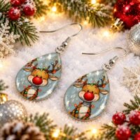 LCG503 Reindeer Drop Earrings